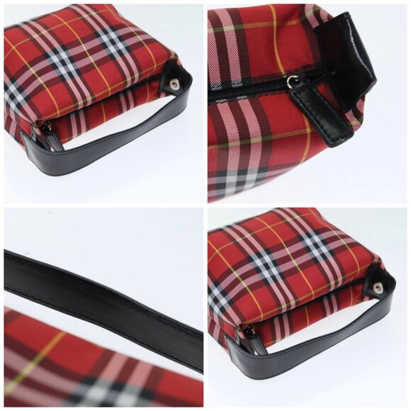 BURBERRY Nova Check Hand Pouch Nylon Red Auth yk12413 - Picture 16 of 16